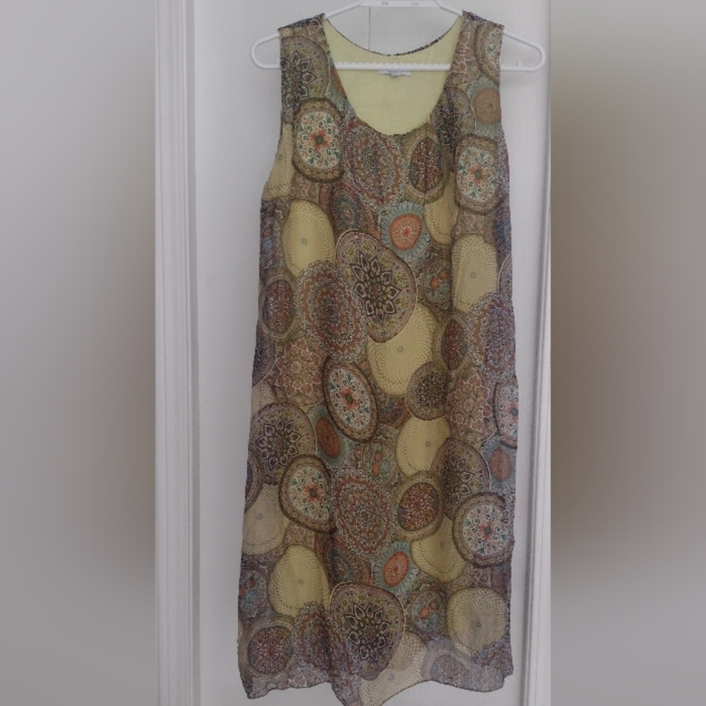 Rosemarine sheer overlay dress made in Italy. size medium